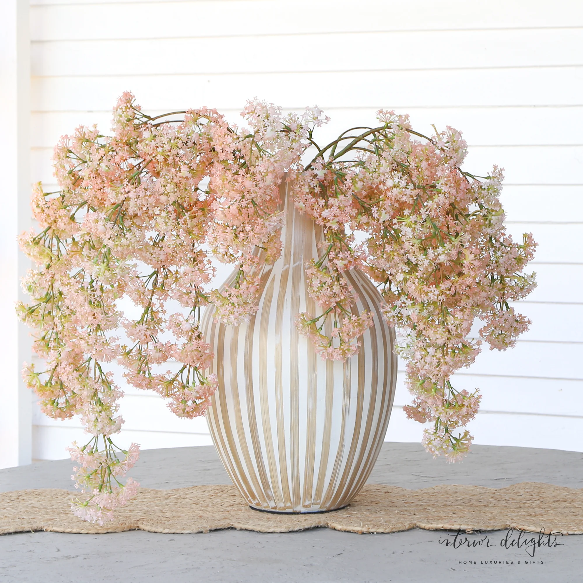 17” Natural Striped Vase - Image 2