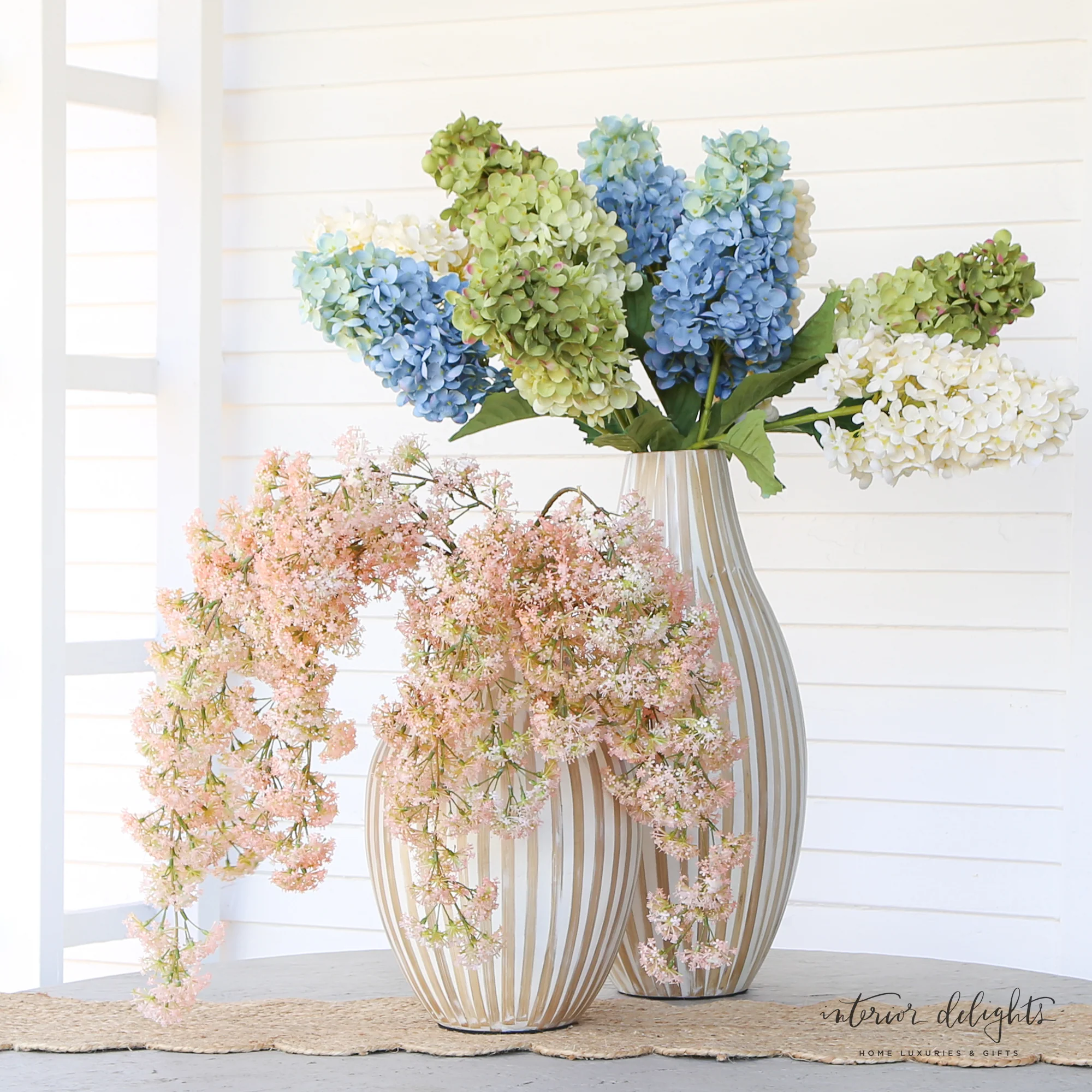 17” Natural Striped Vase - Image 4