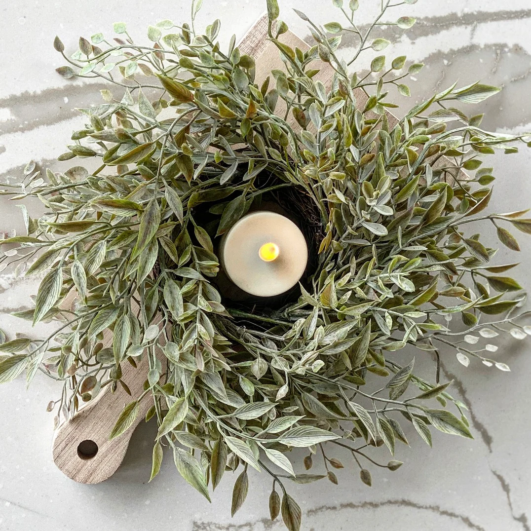 Mixed Sage Mini Votive Candle Ring - Image 3