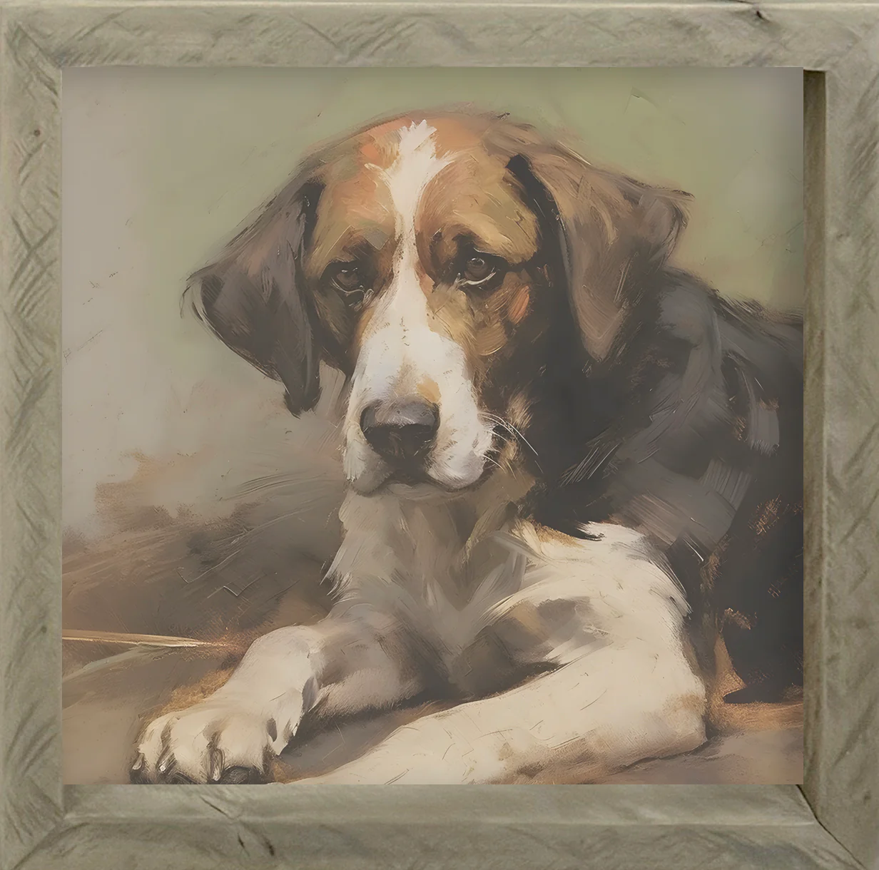 Vintage Dog 23x23 Thin Timberwood