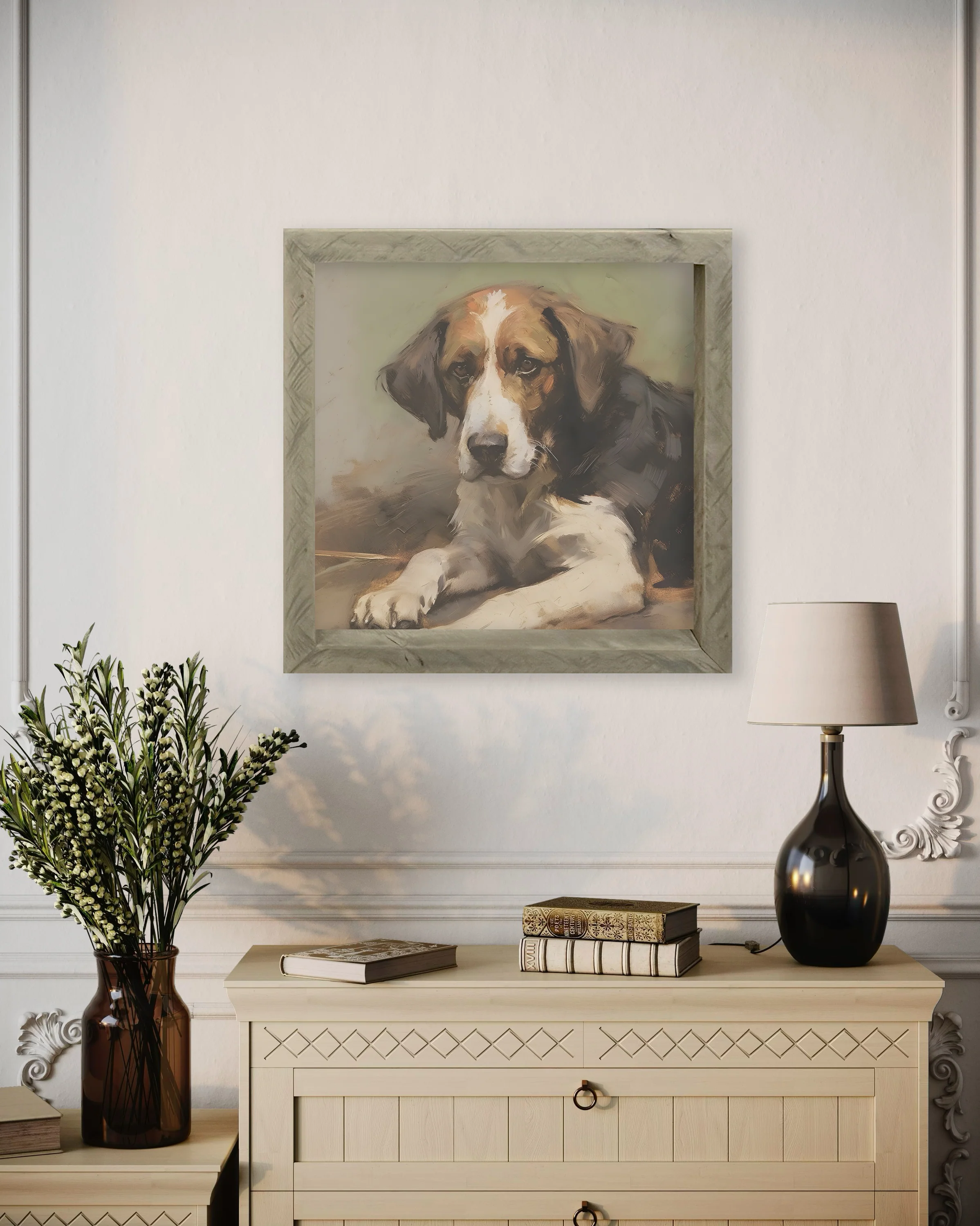 Vintage Dog 23x23 Thin Timberwood - Image 2