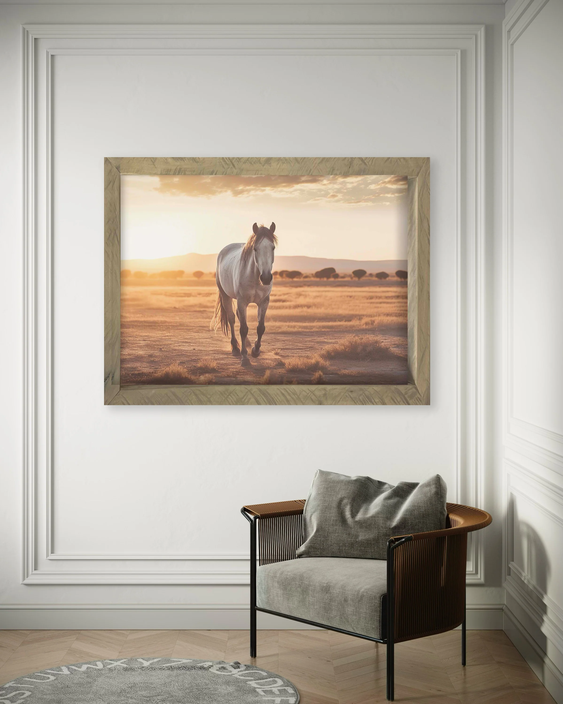 Horse with Landscape 34x44 Thin Timberwood - Image 2