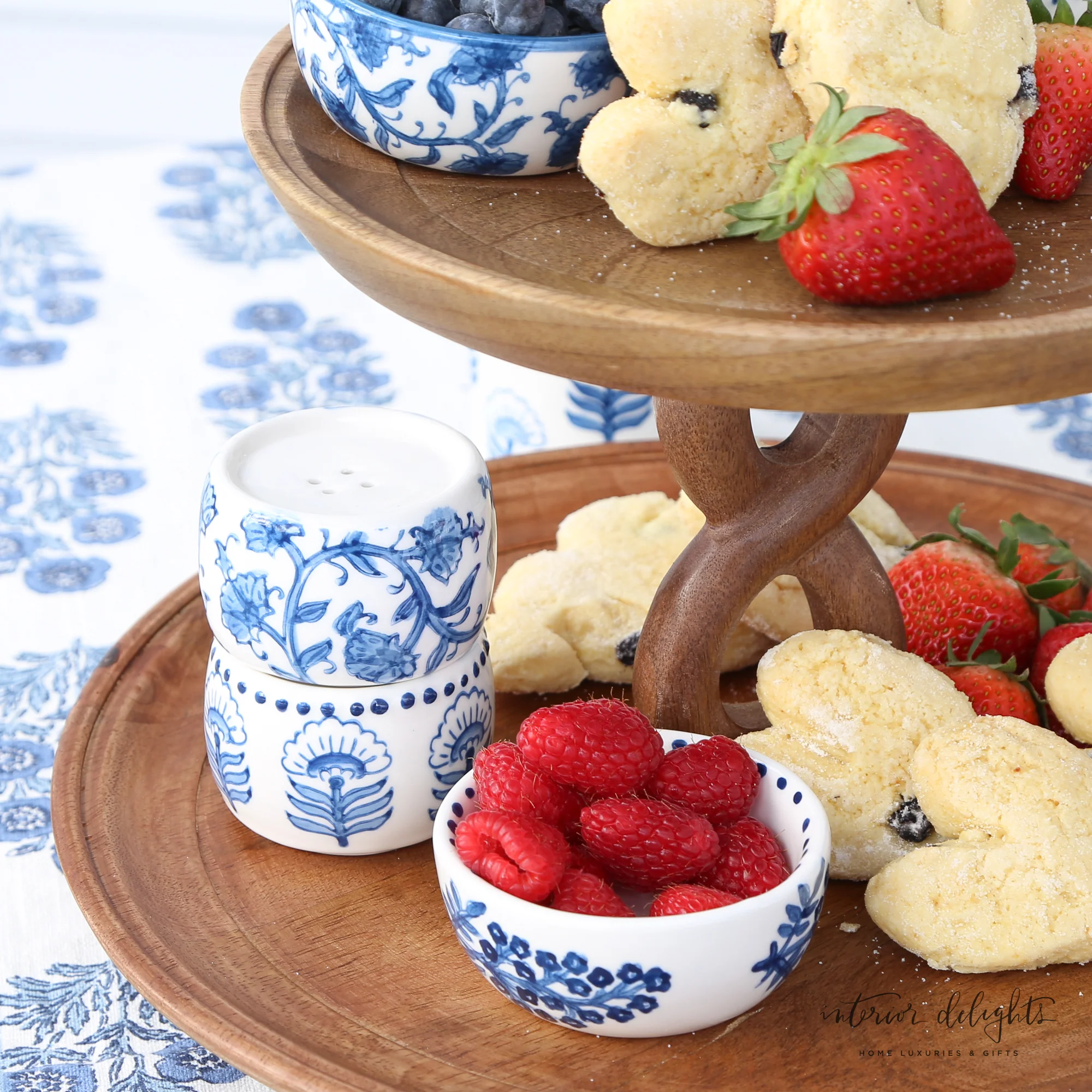 Blooms Block Print Tidbit Dish Set - Image 4