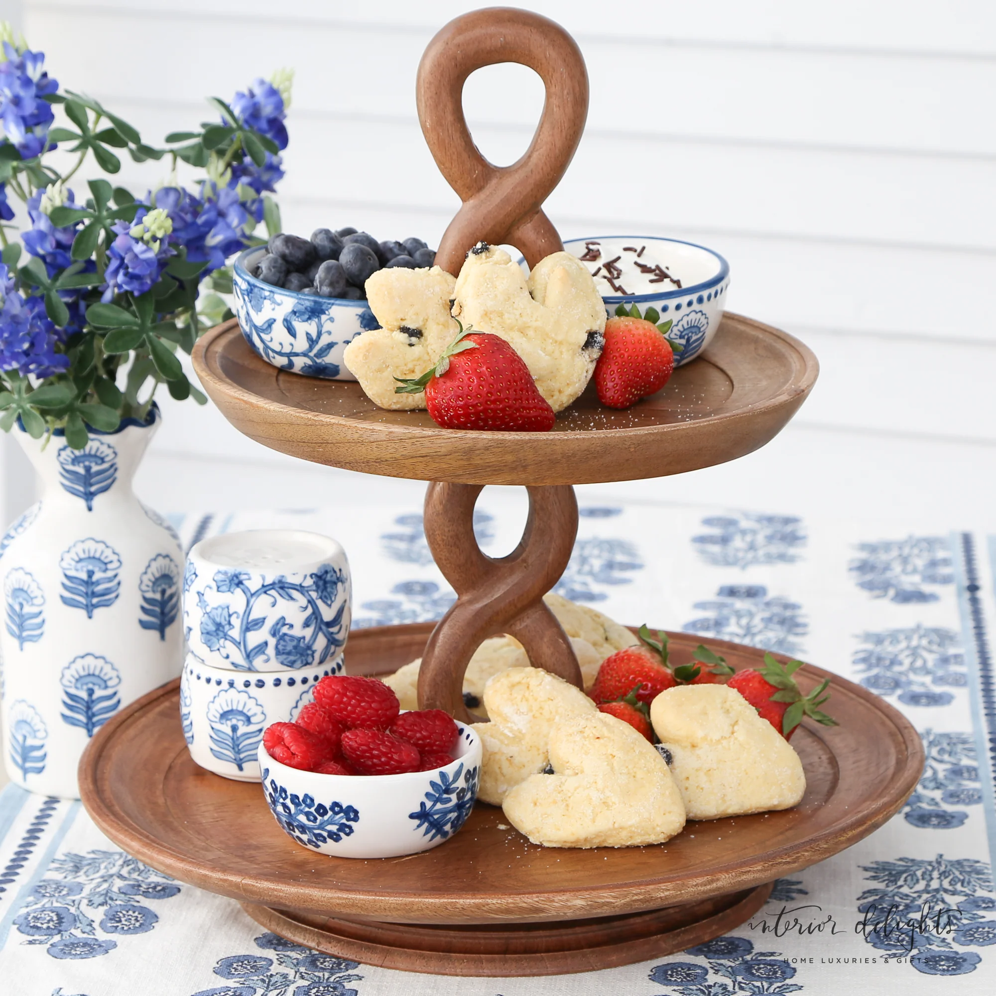 Blooms Block Print Tidbit Dish Set - Image 5