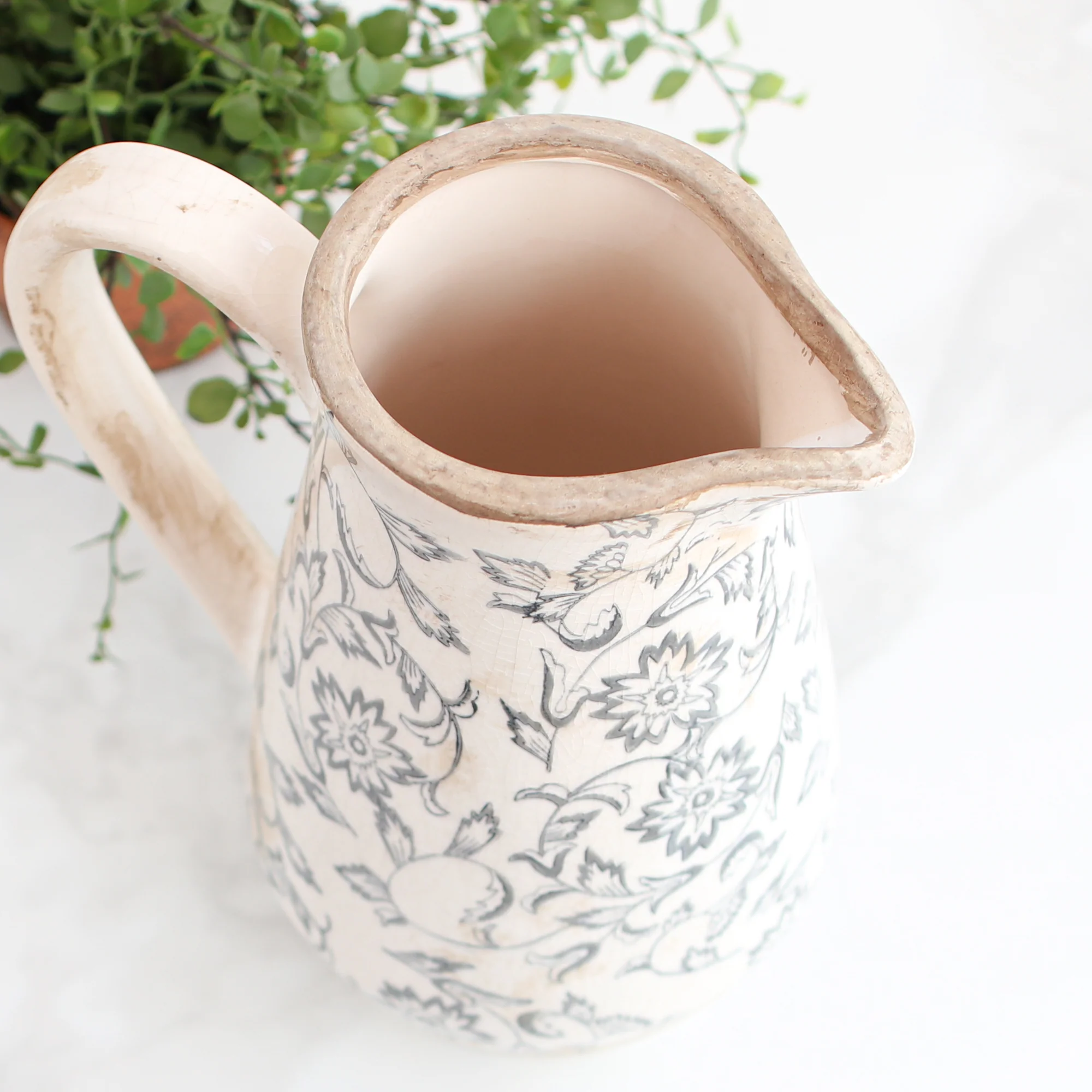 Blue Grey Floral Heirloom Pitcher - Image 3