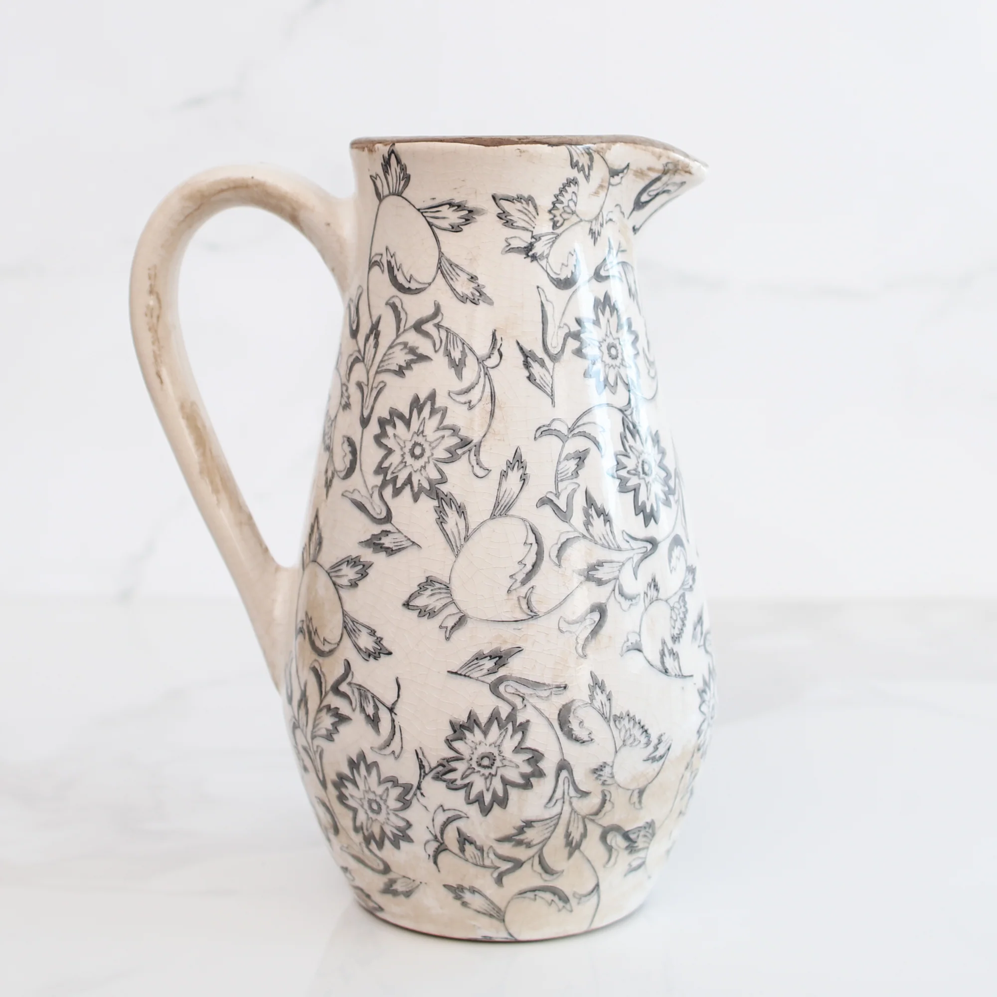 Blue Grey Floral Heirloom Pitcher - Image 6