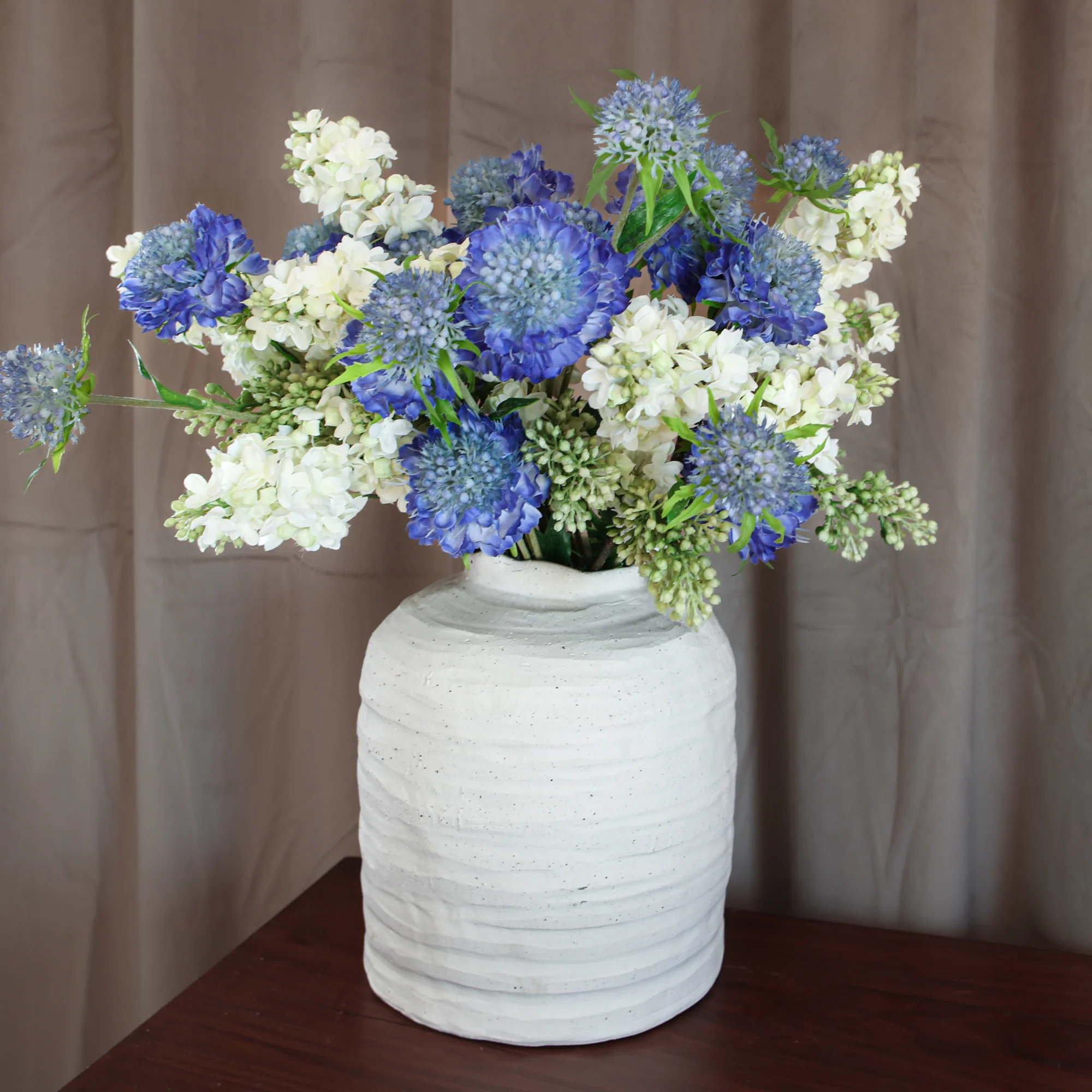 10.5” Ivory Stoneware Vase - Image 3