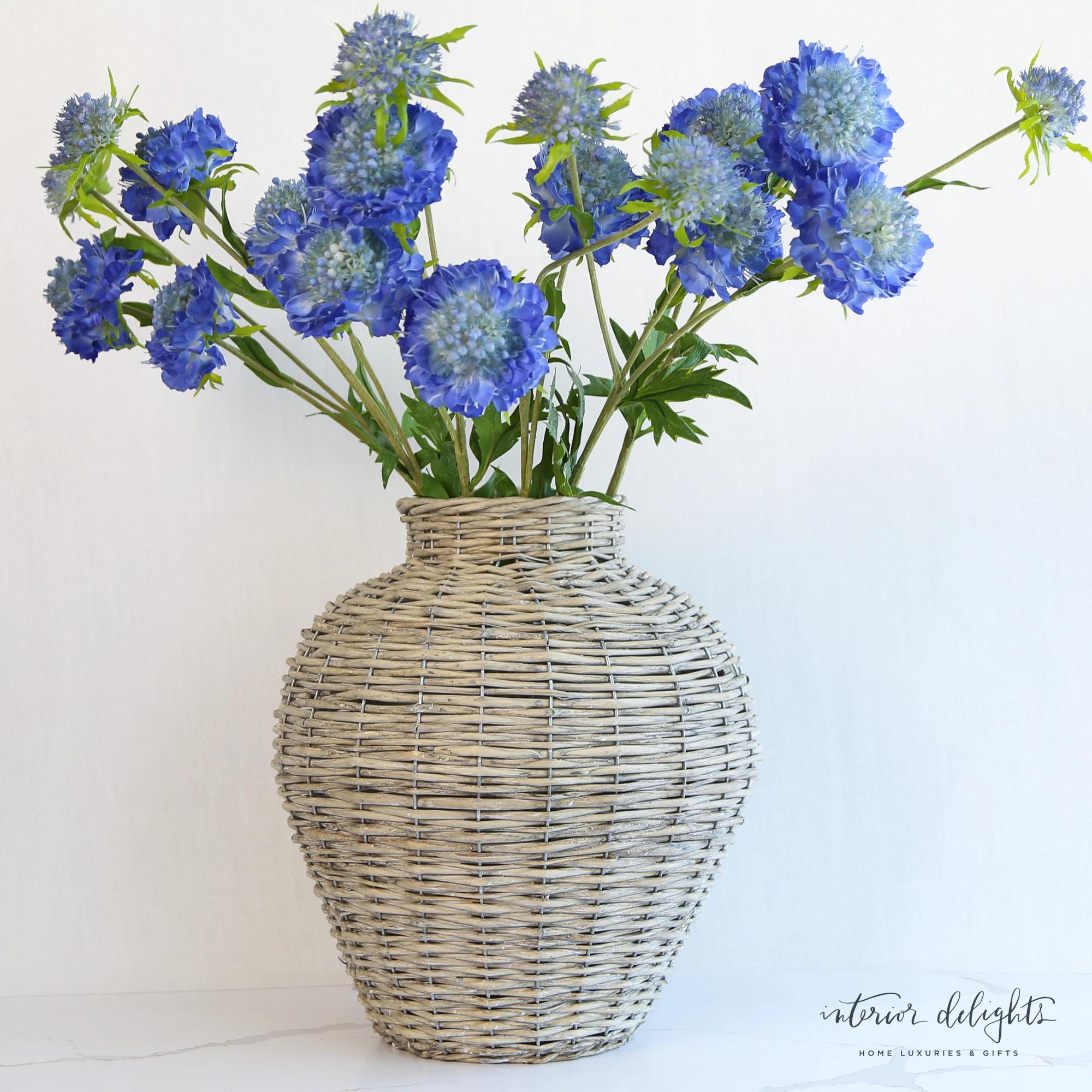 Blue Triple Pincushion Flower - Image 4