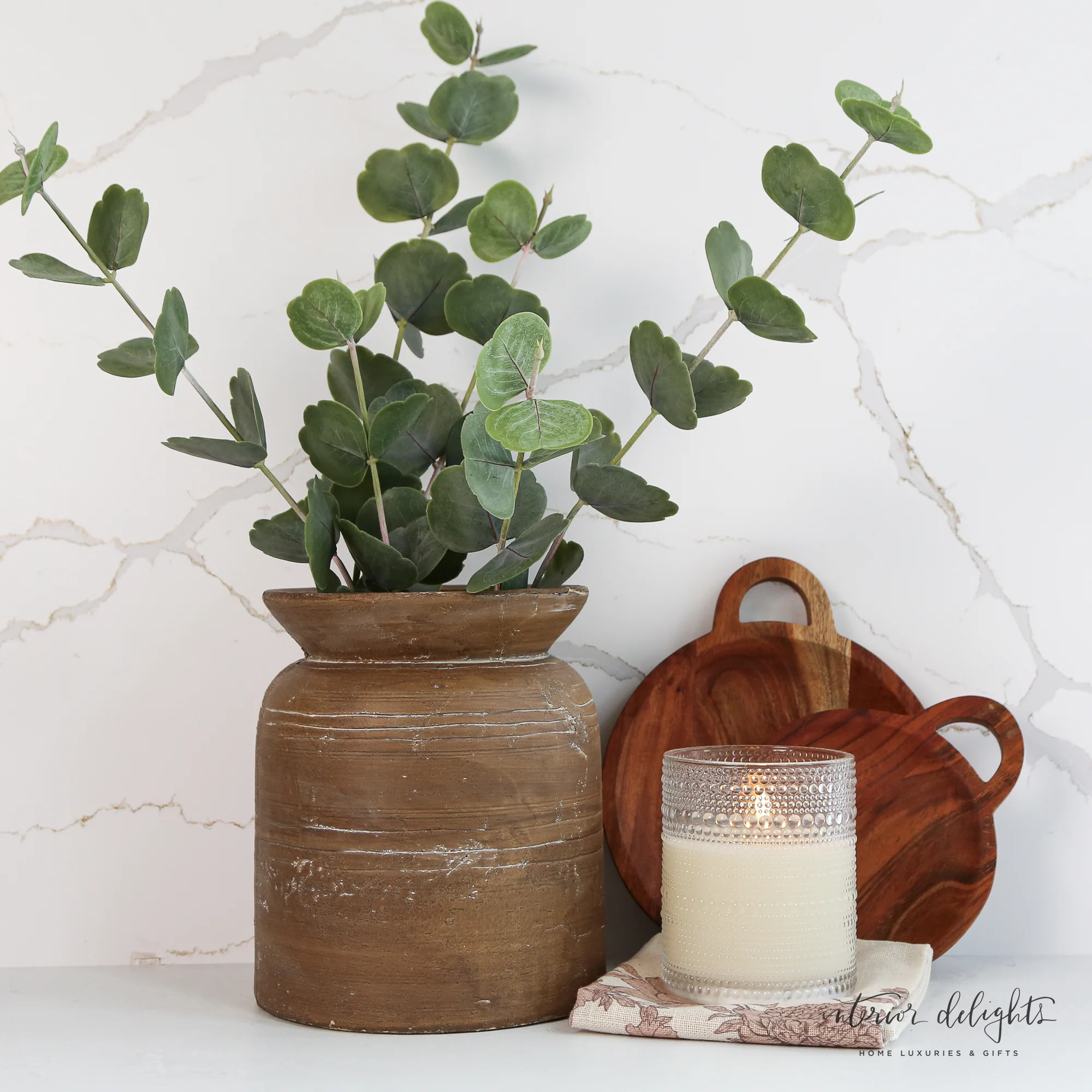 9” Brown Line Vase - Image 7