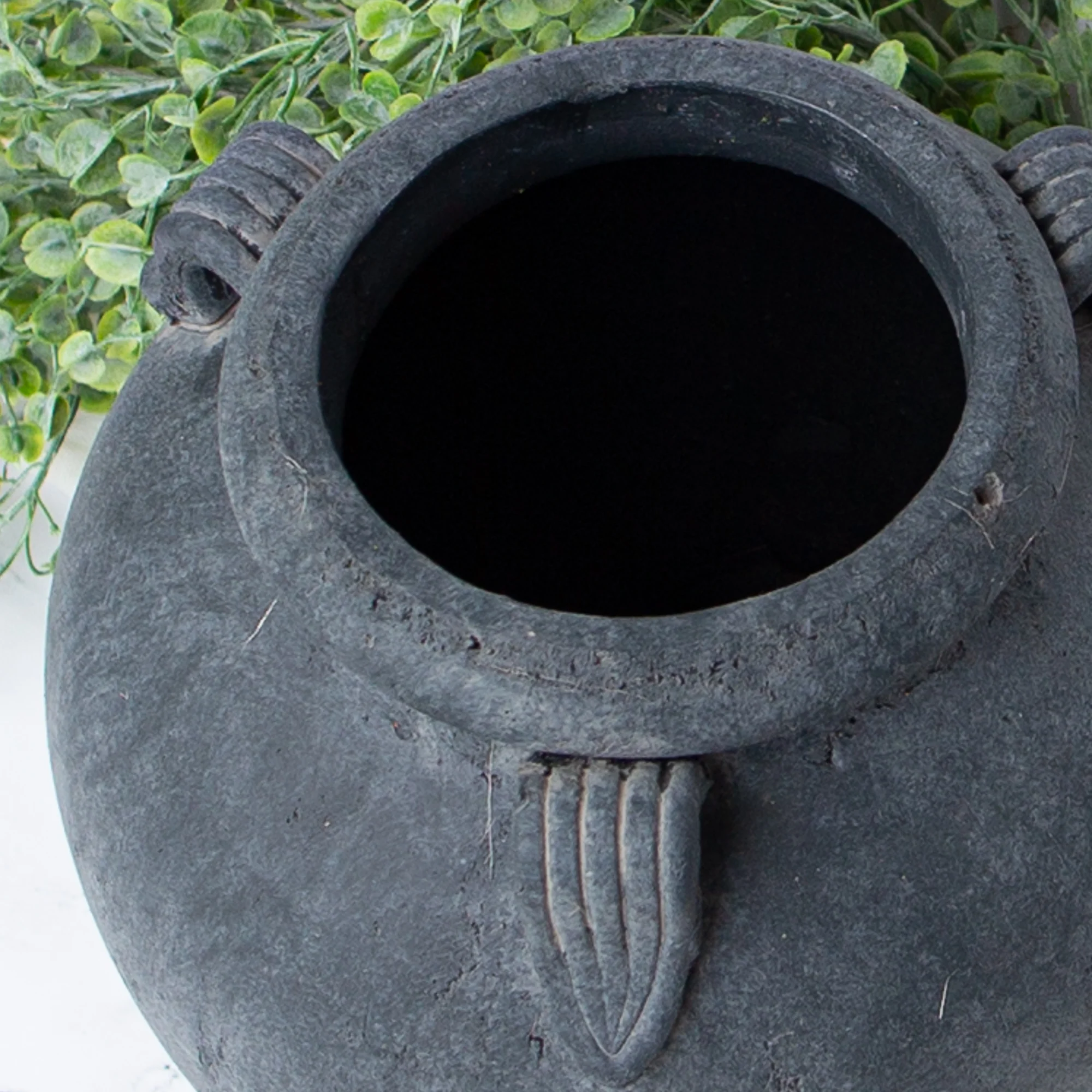 11” Charcoal Clay Pot - Image 4