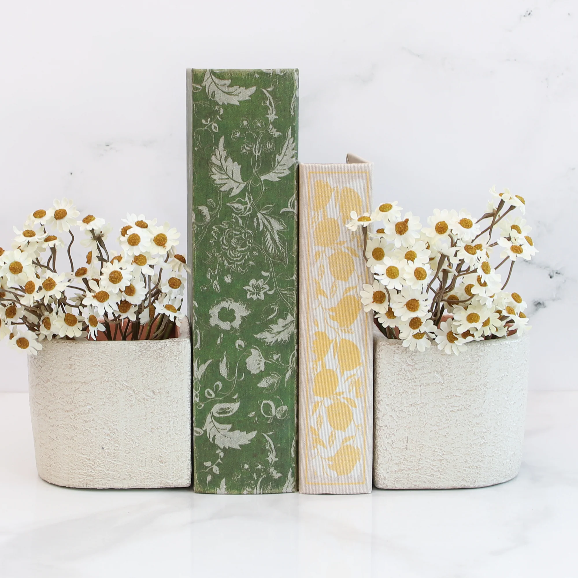 Concrete Book End Planter, Set of 2 - Image 3