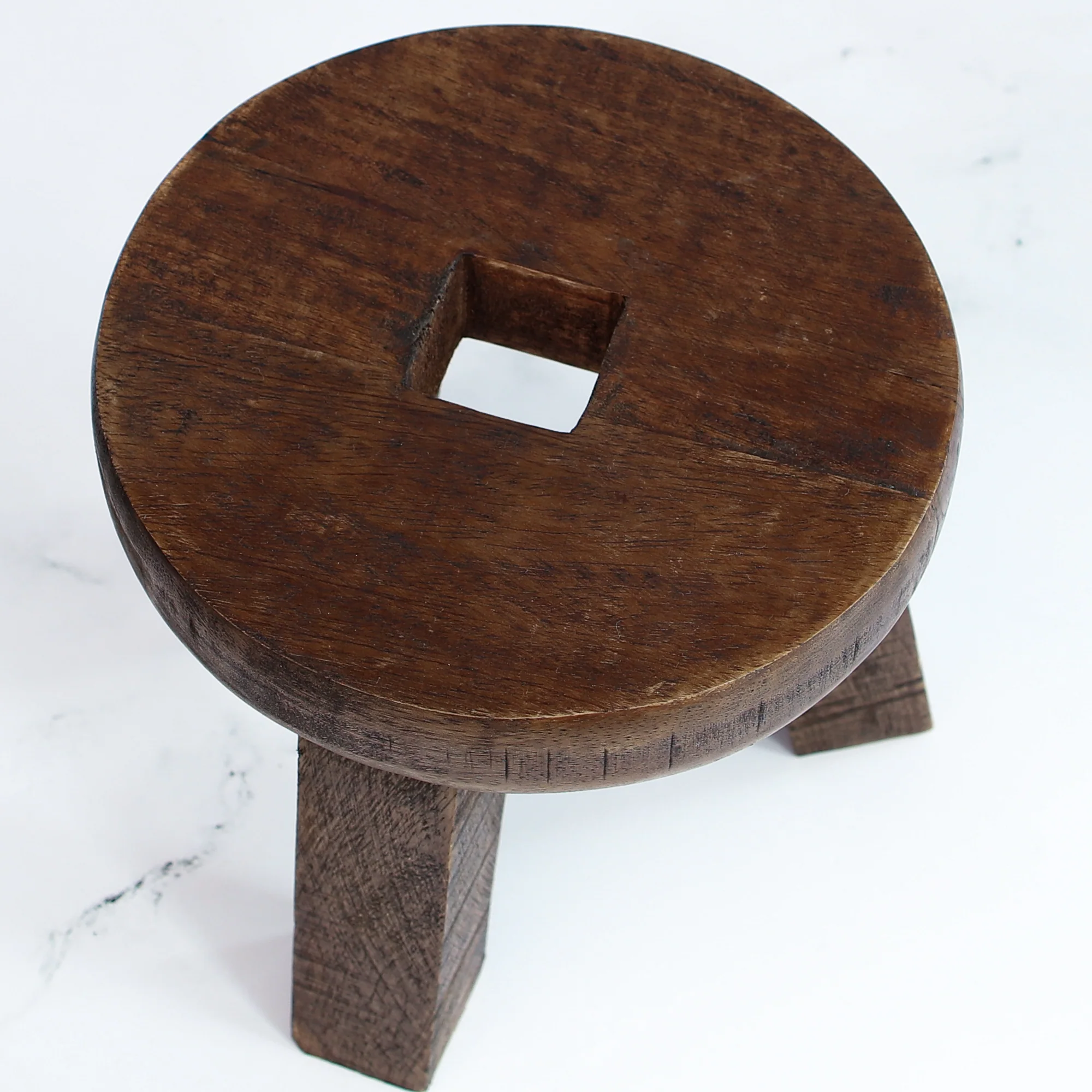 Dark Brown Wooden Stool Riser - Image 3