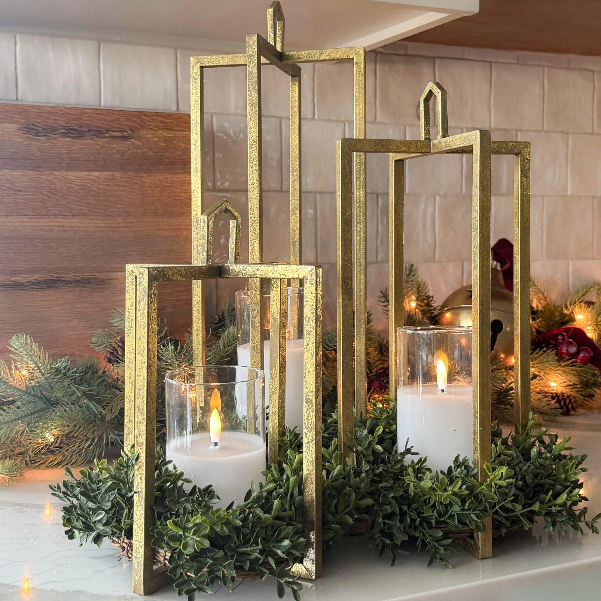 9 Item Set - Gold Mod Lanterns + Candle Rings + Candles Arrangement - Image 5