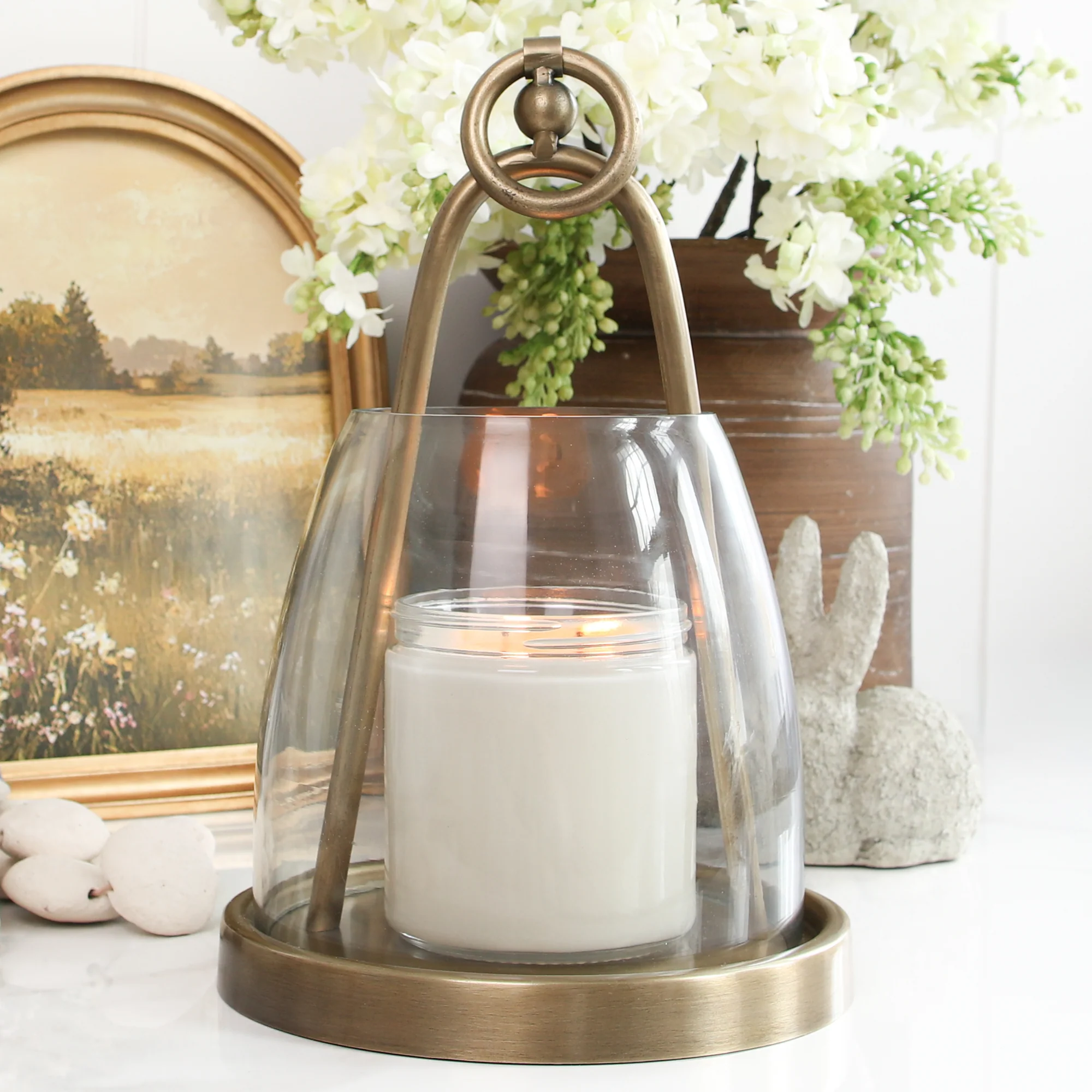 Gold Ring Top Lantern - Image 3