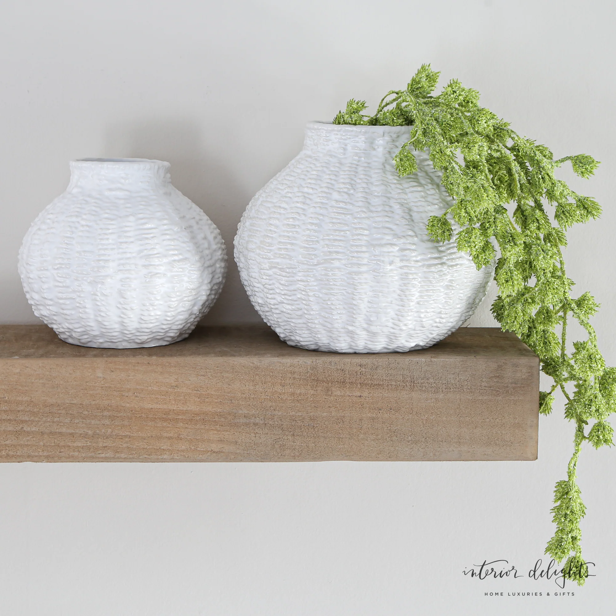 6” Woven Ceramic Round Vase - Image 3
