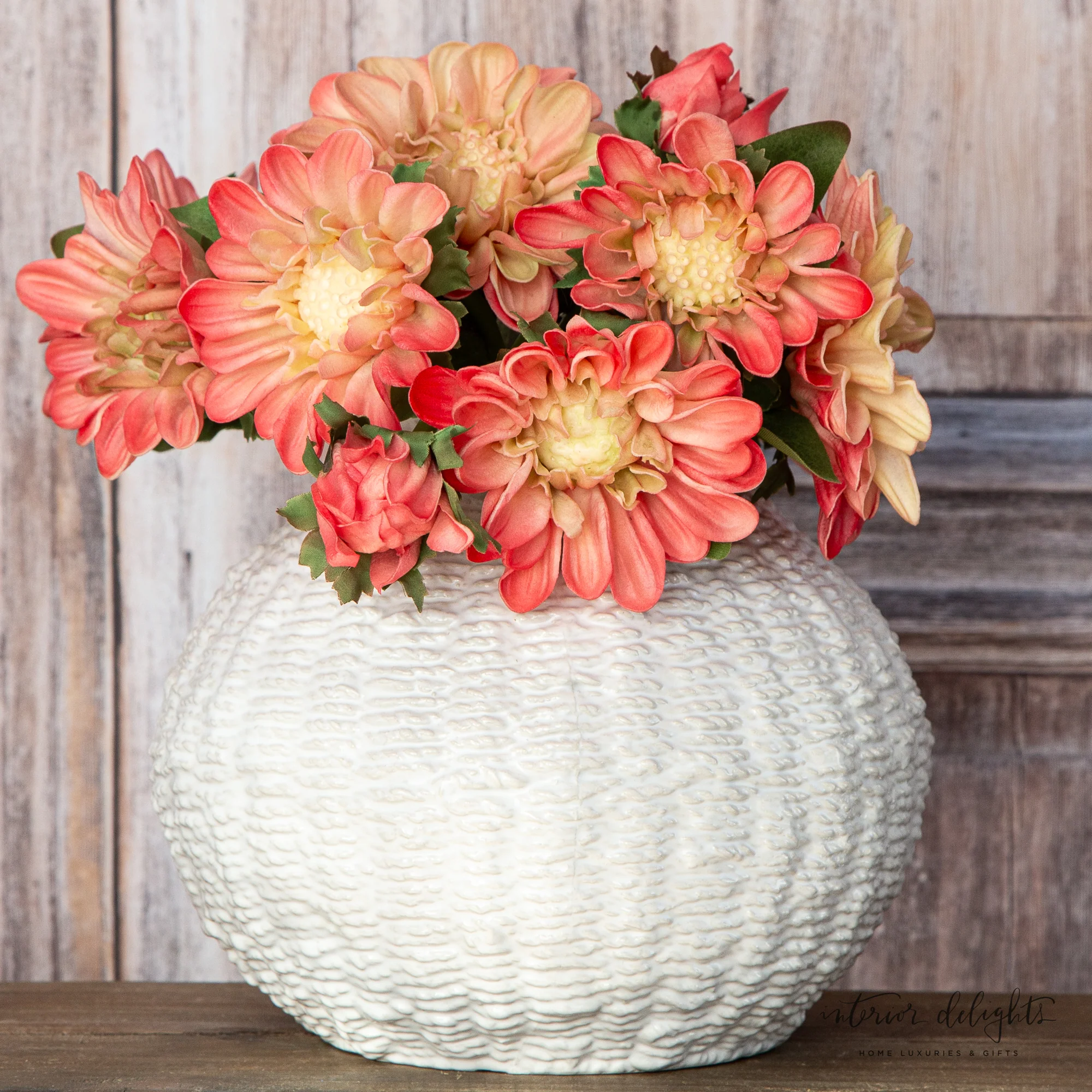 6” Woven Ceramic Round Vase - Image 9