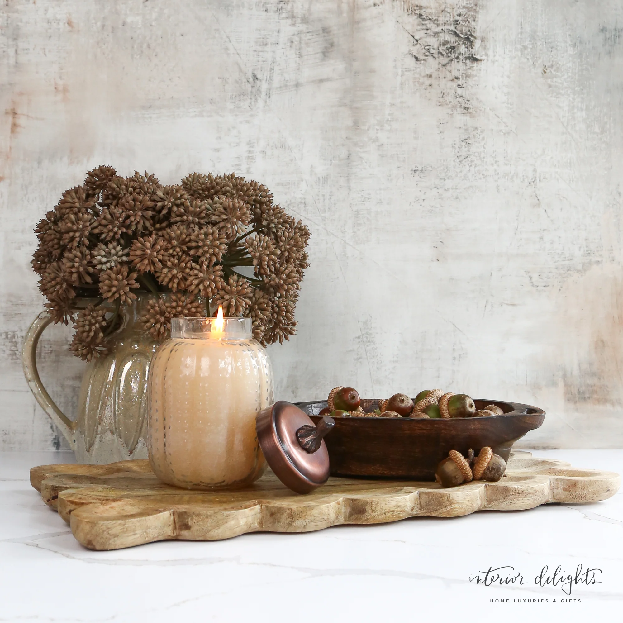 Mango Wood Tray with Scalloped Edge - Image 7