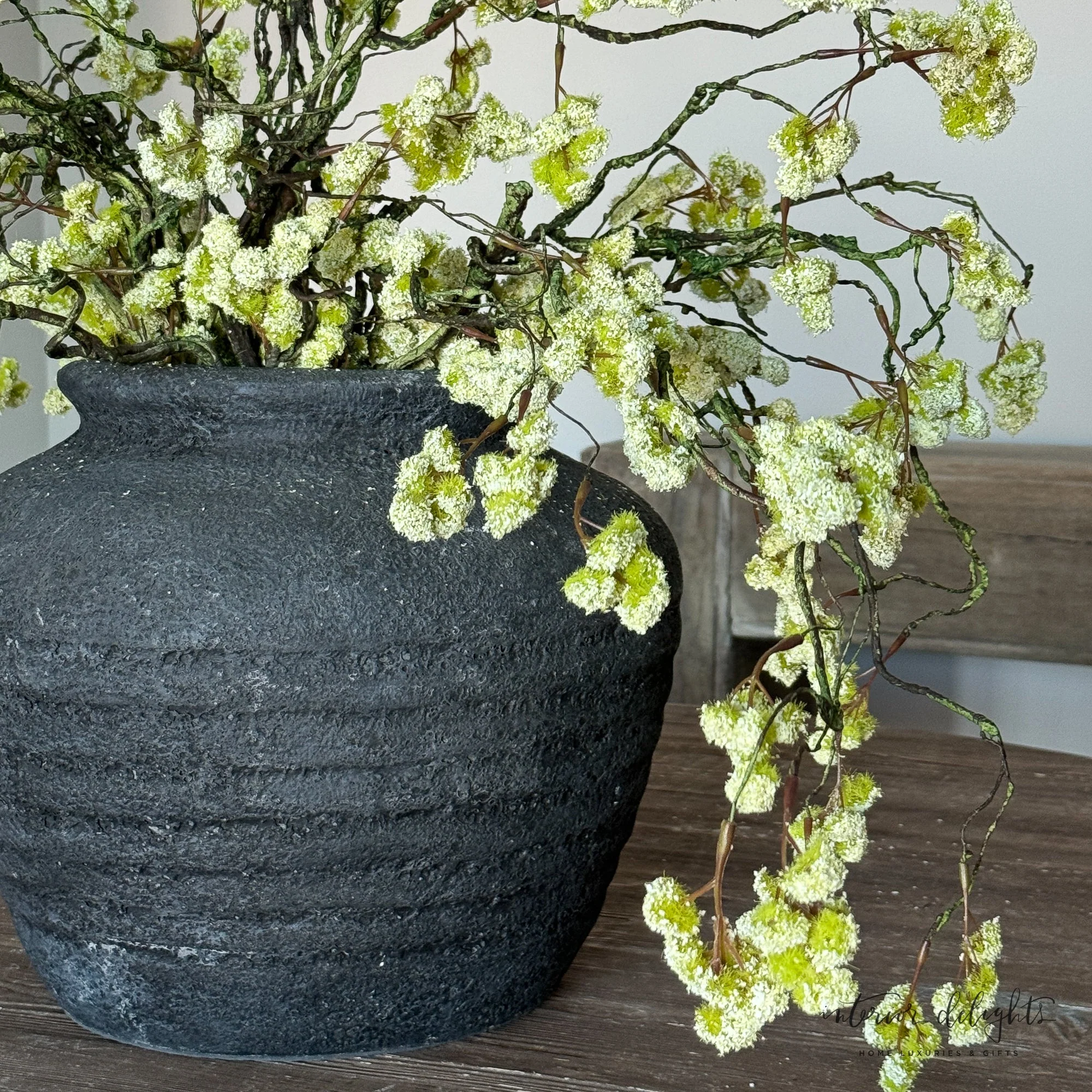 12” Metallic Black Vase - Image 3