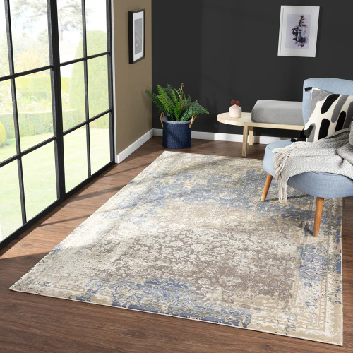 Monica Rug ( Blue / Beige ) - Image 3