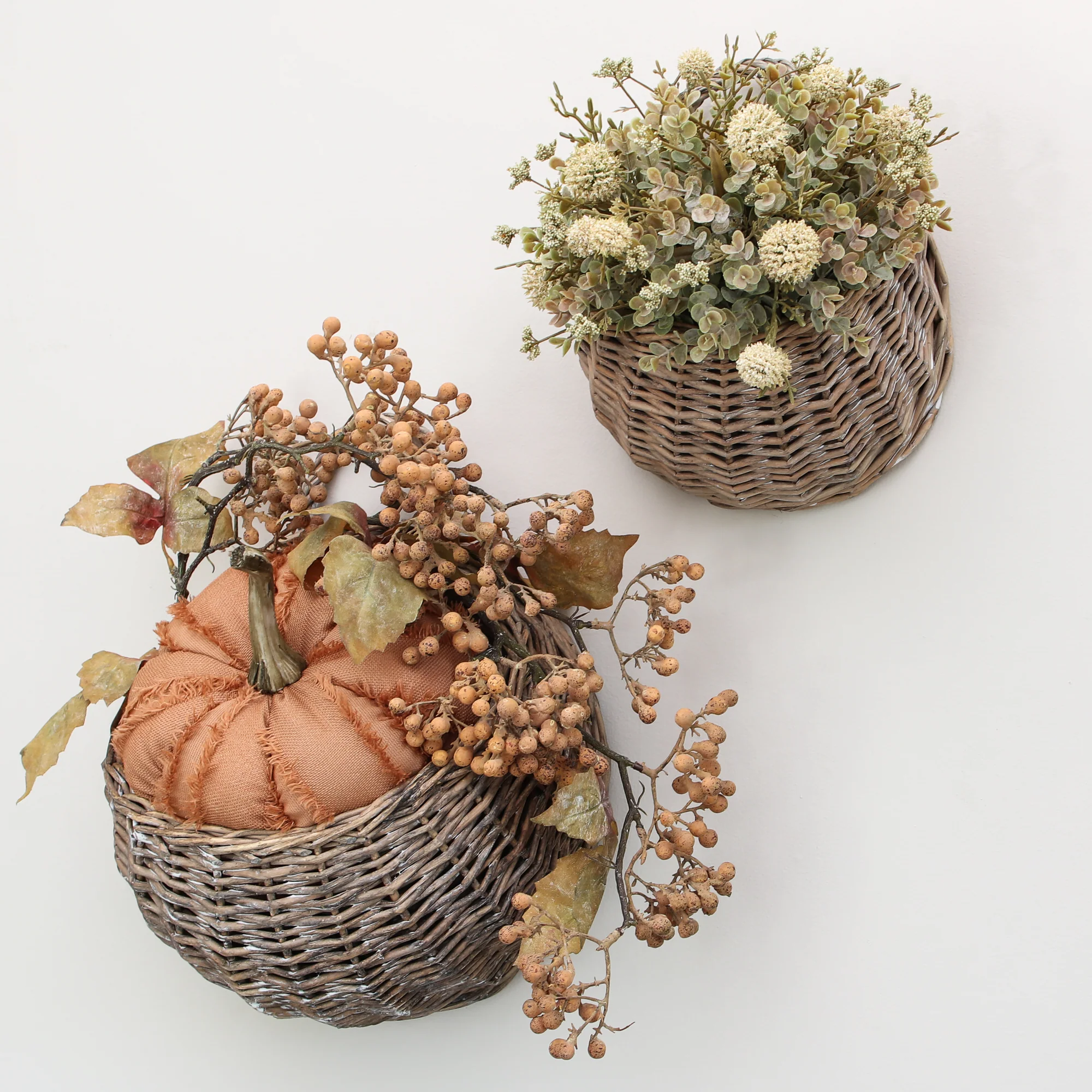 Willow Wall Baskets-Set of Two - Image 11