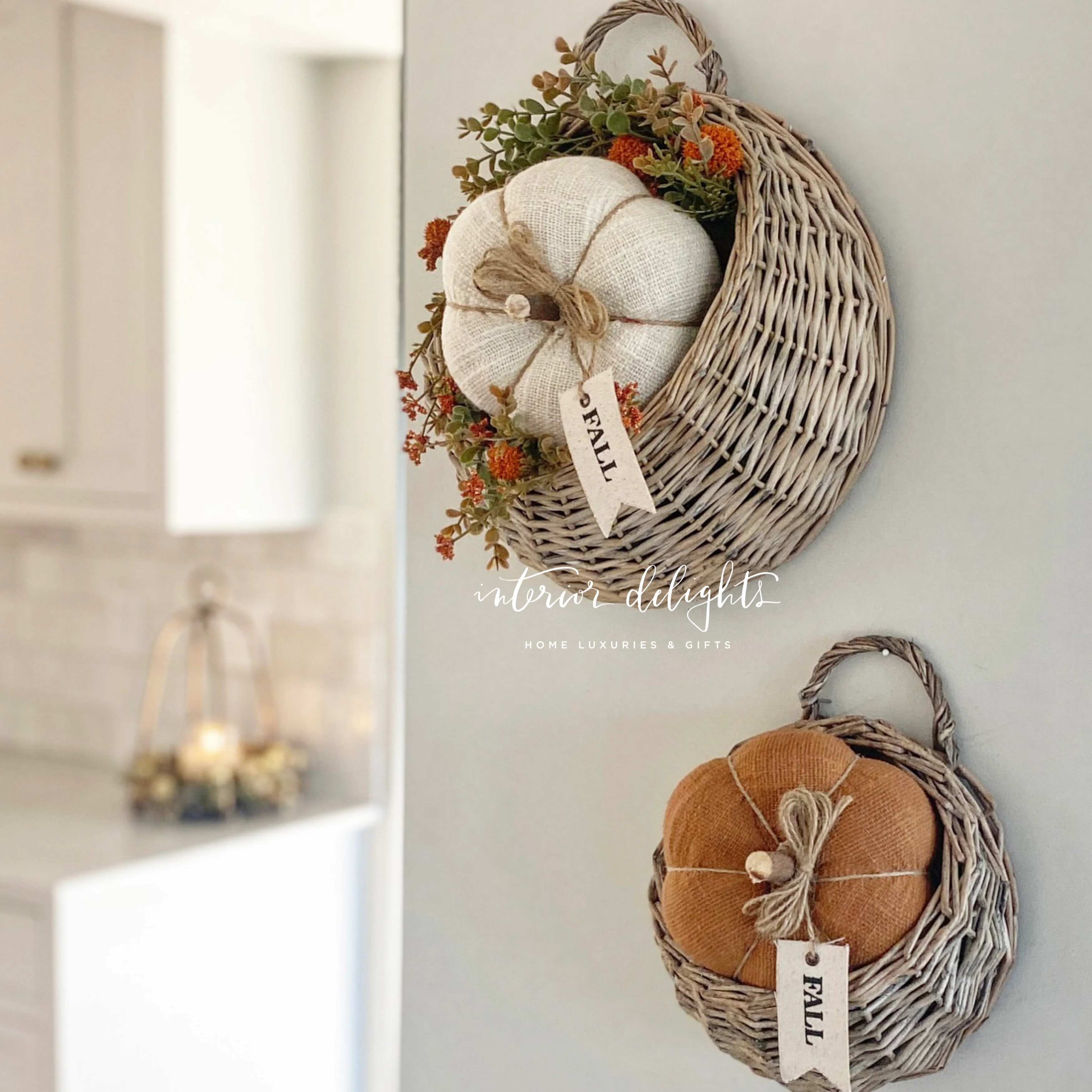 Willow Wall Baskets-Set of Two - Image 12