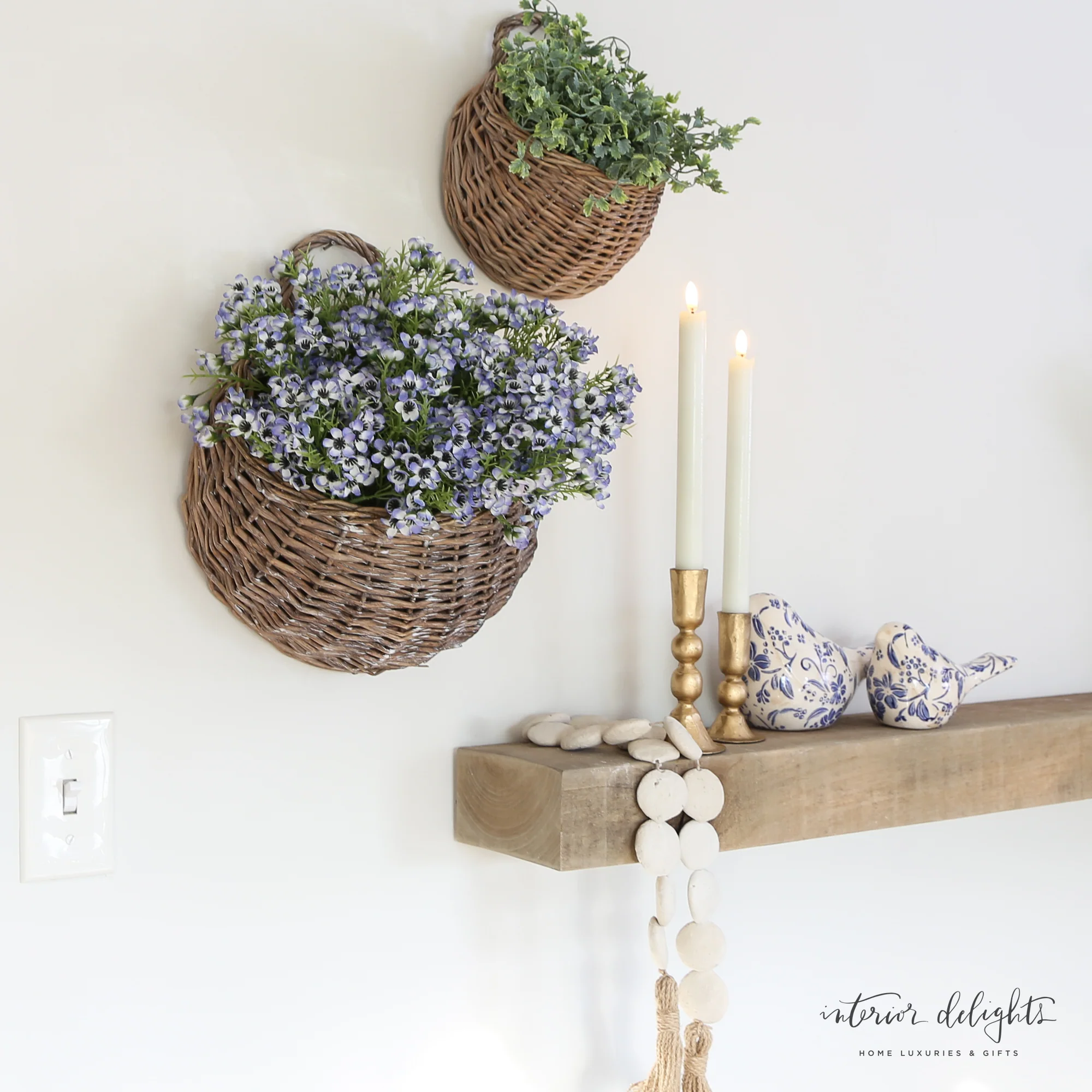 Willow Wall Baskets-Set of Two - Image 15