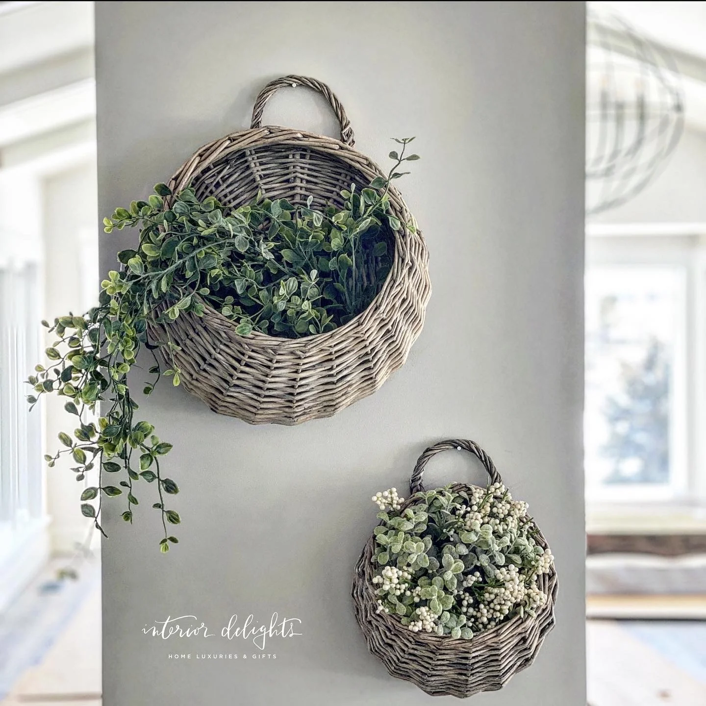 Willow Wall Baskets-Set of Two - Image 5