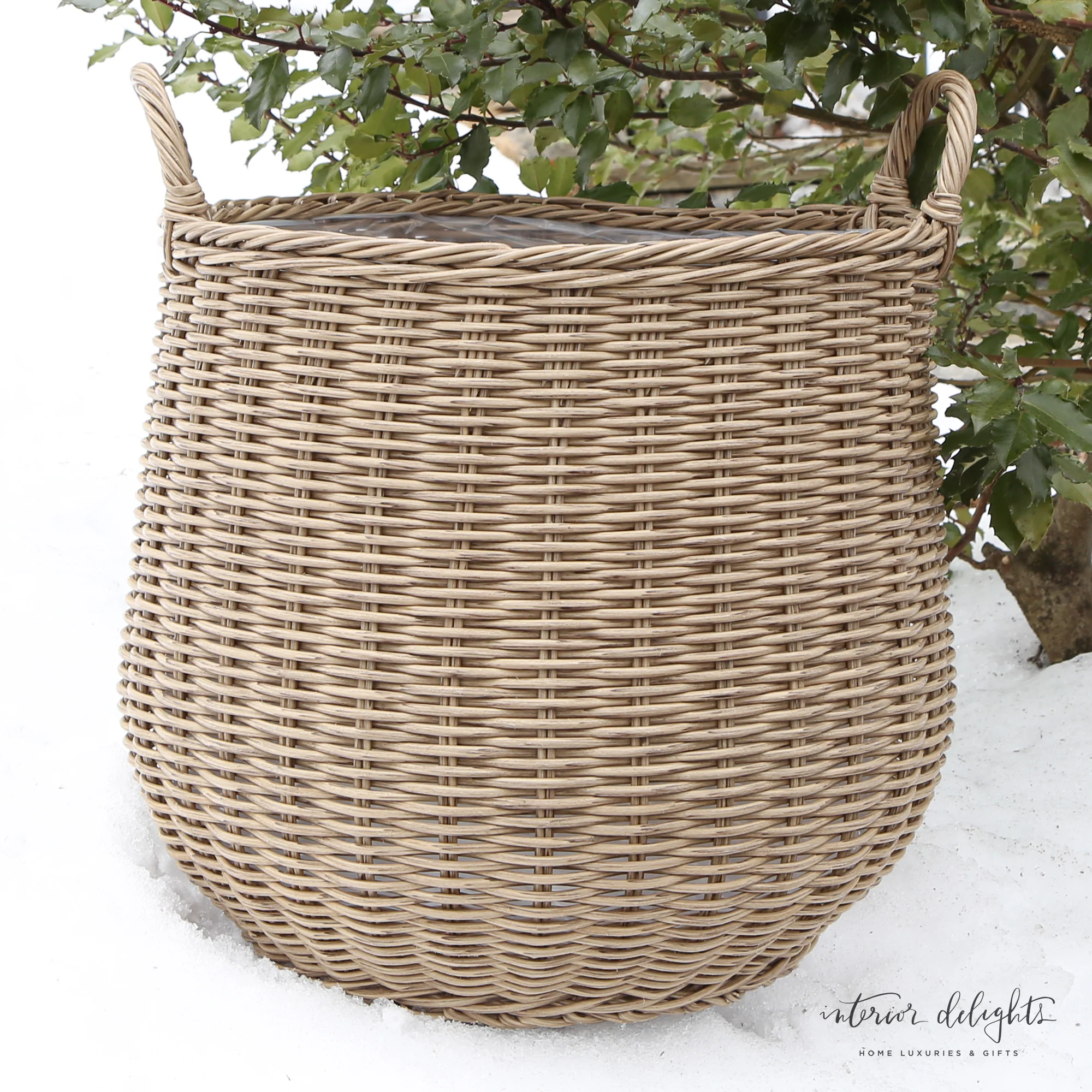 PREORDER Round Willow Planter Baskets - Set of 2 - Image 10