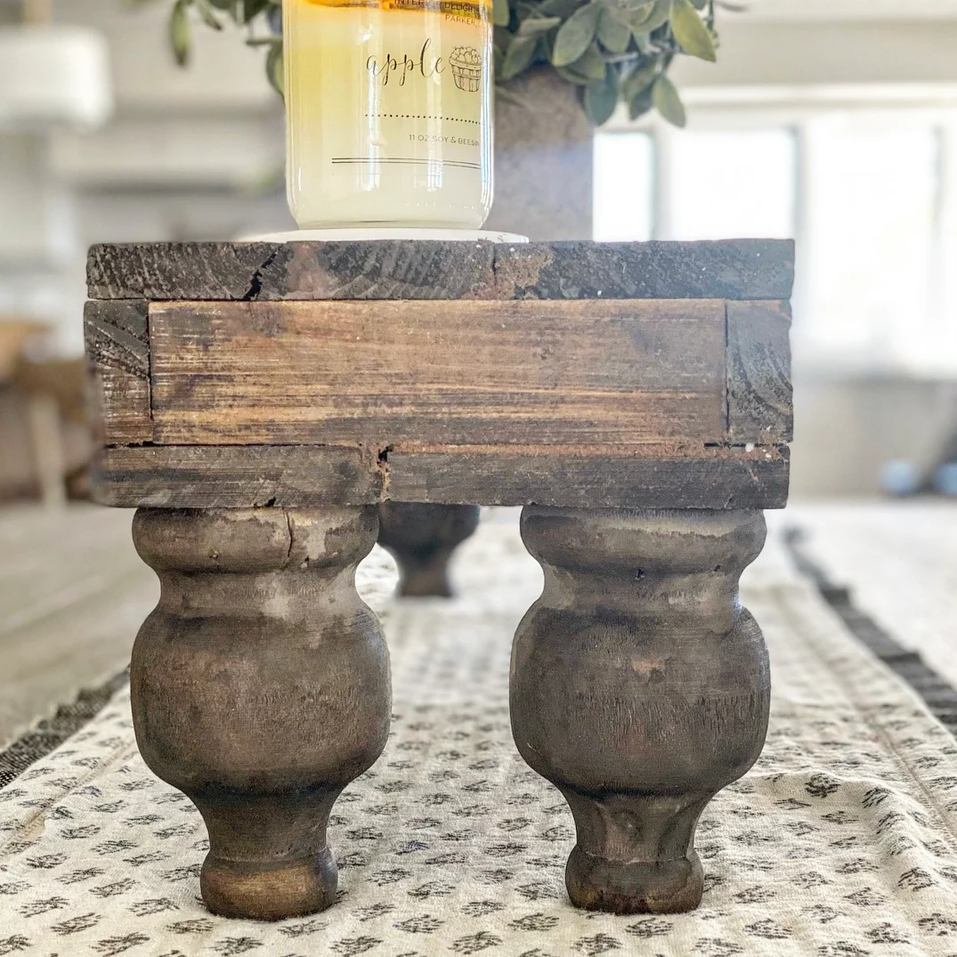 Rustic Footed Wood Riser - Image 8