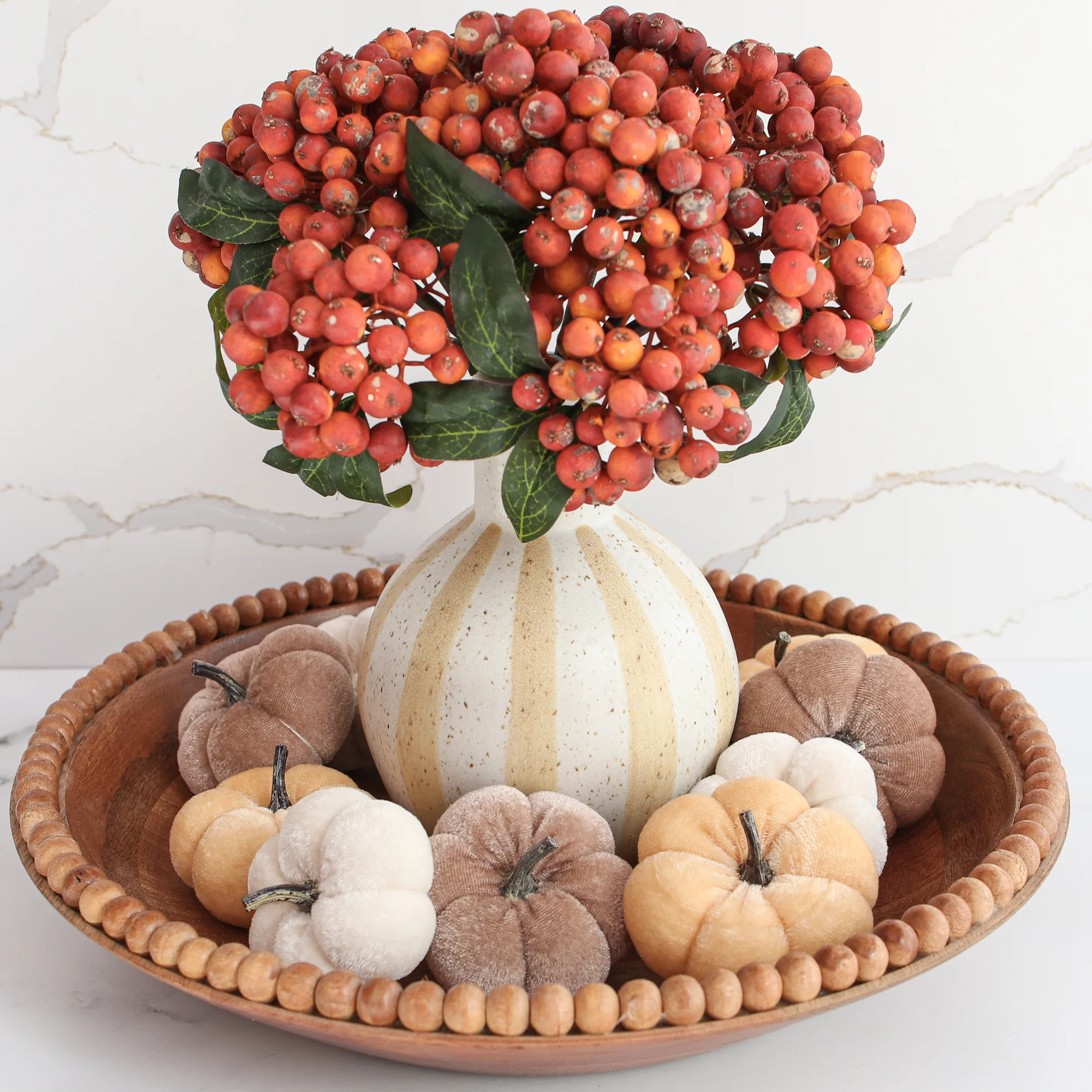 7" Matte Straw Stripe Ceramic Vase - Image 6