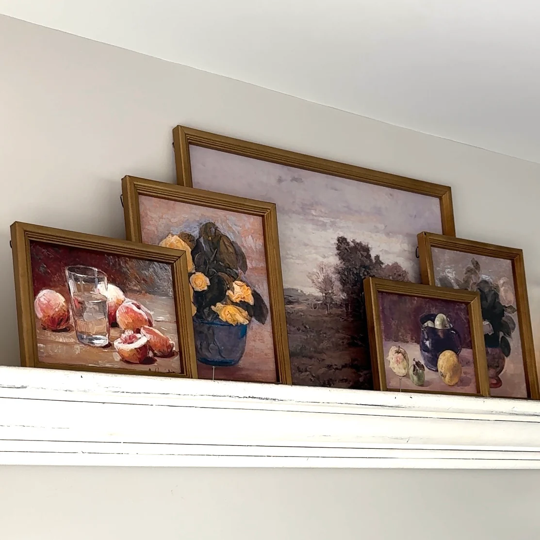 Set of 5 Vintage Style Framed Art