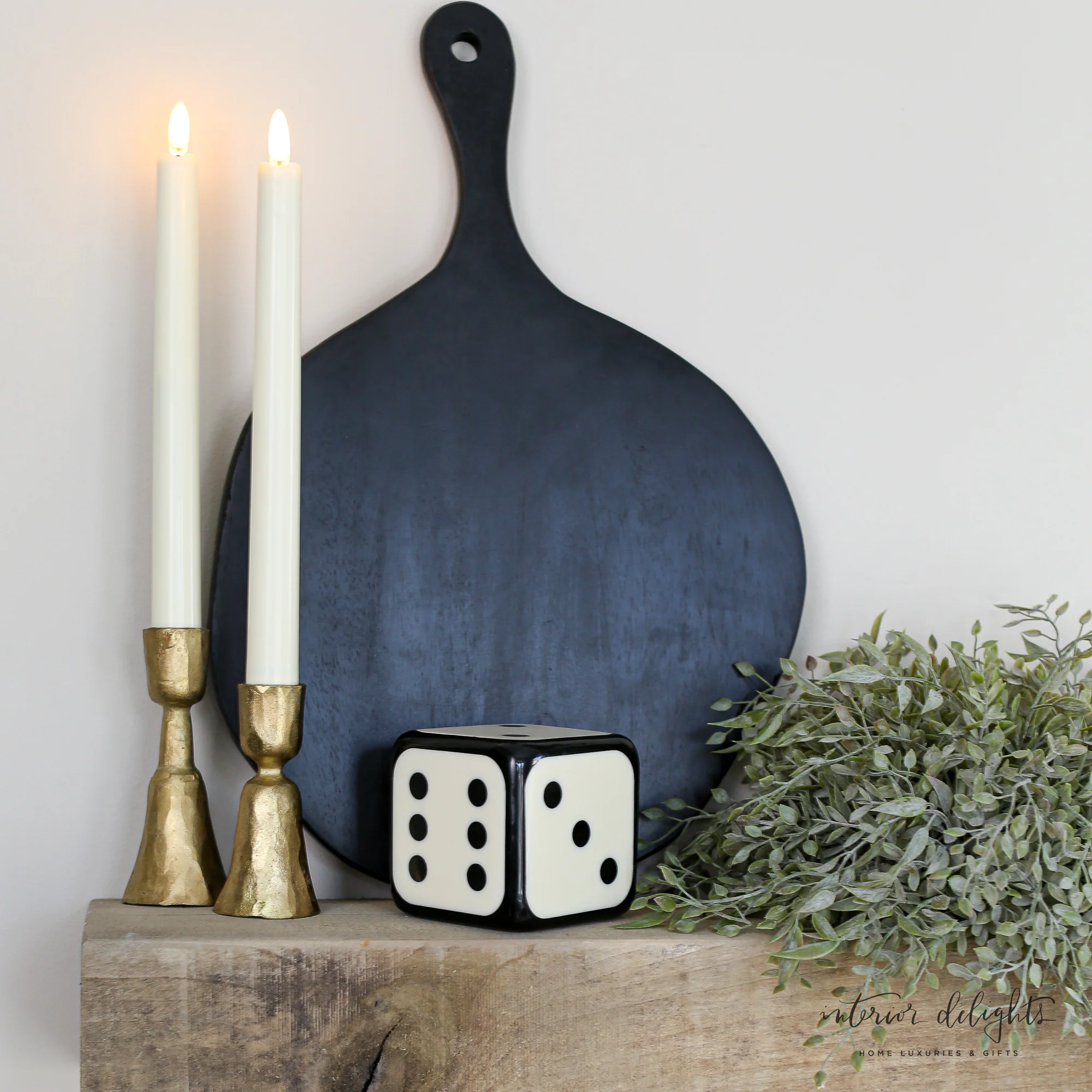 Short Gold Candle Holders- Set of 2 - Image 3