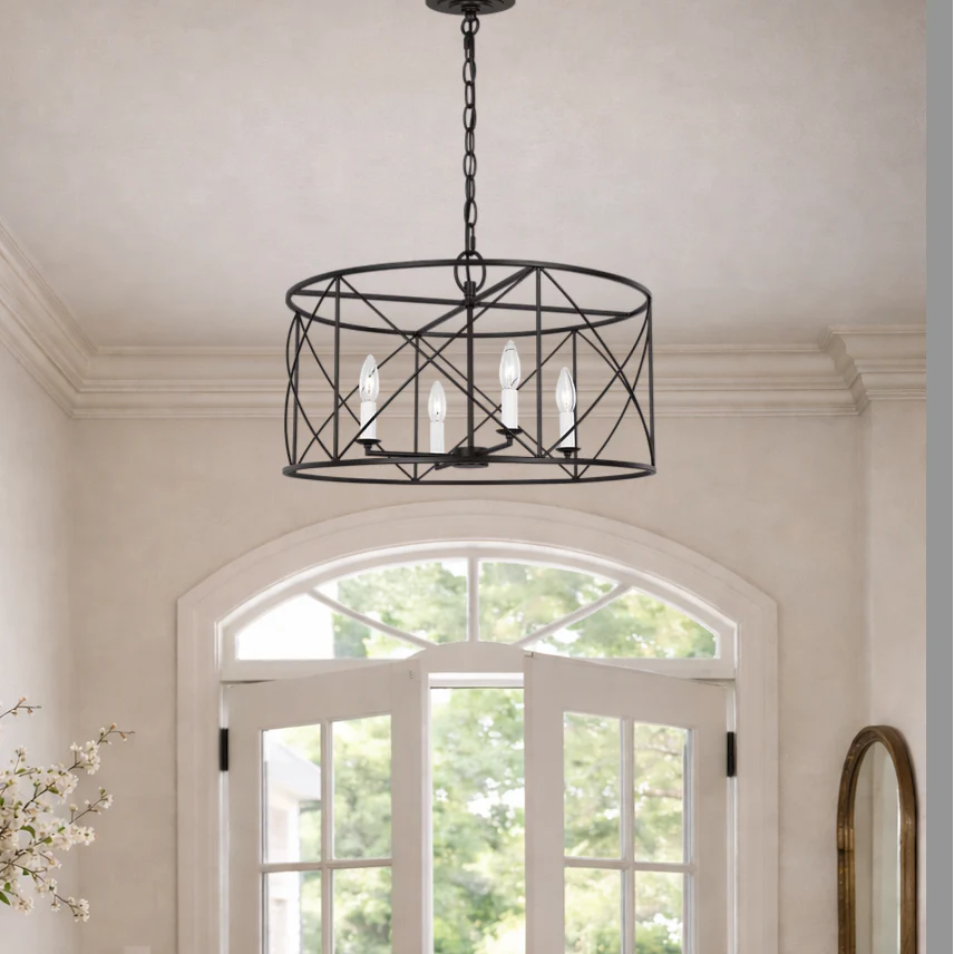 Stephanie - Aged Iron Drum Chandelier - Image 3