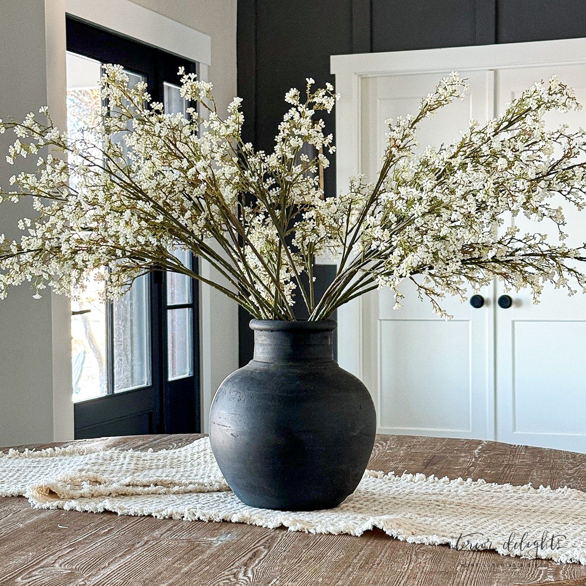 13.5 in Black Vase with Narrow Opening - Image 12