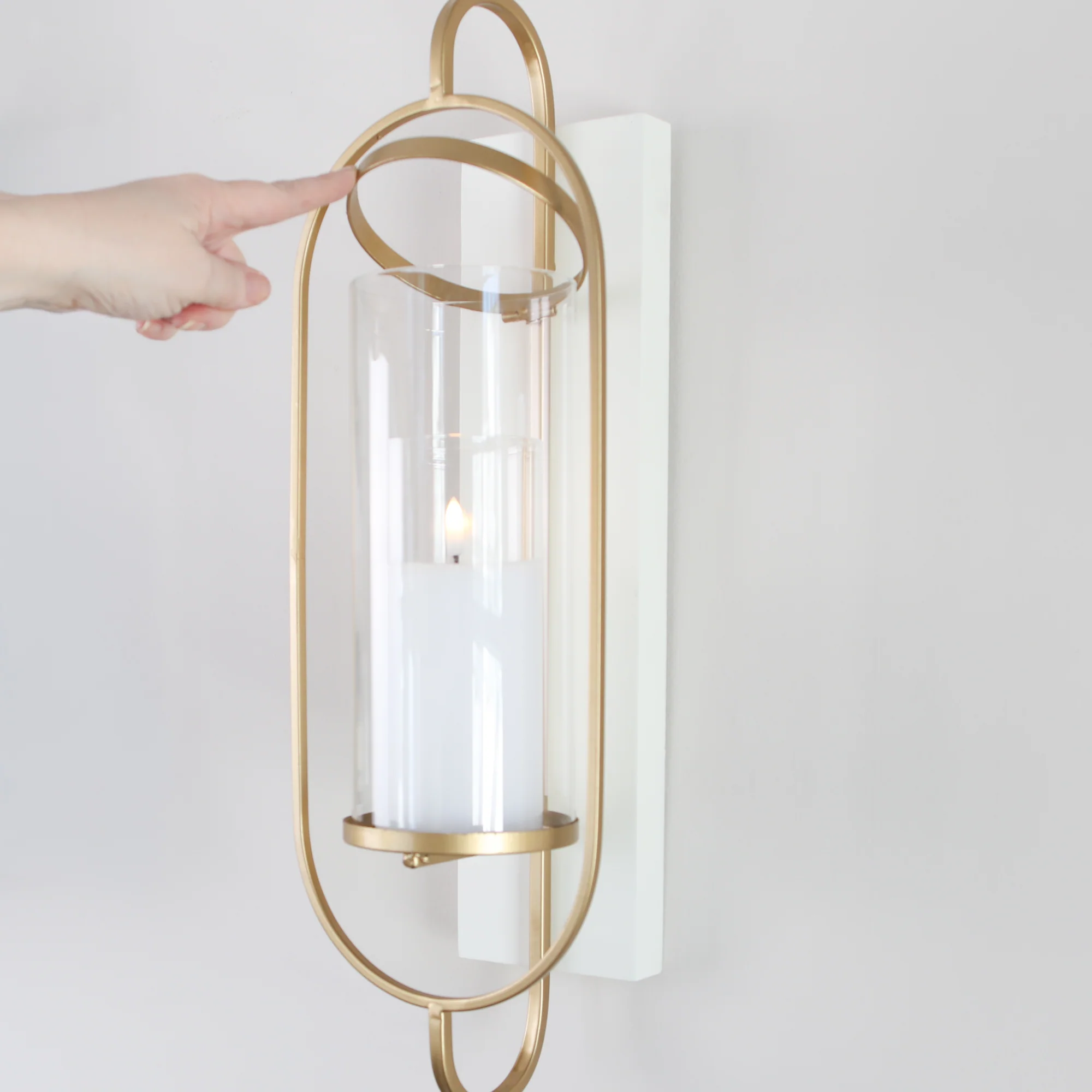 White and Gold Wall Sconce - Image 3