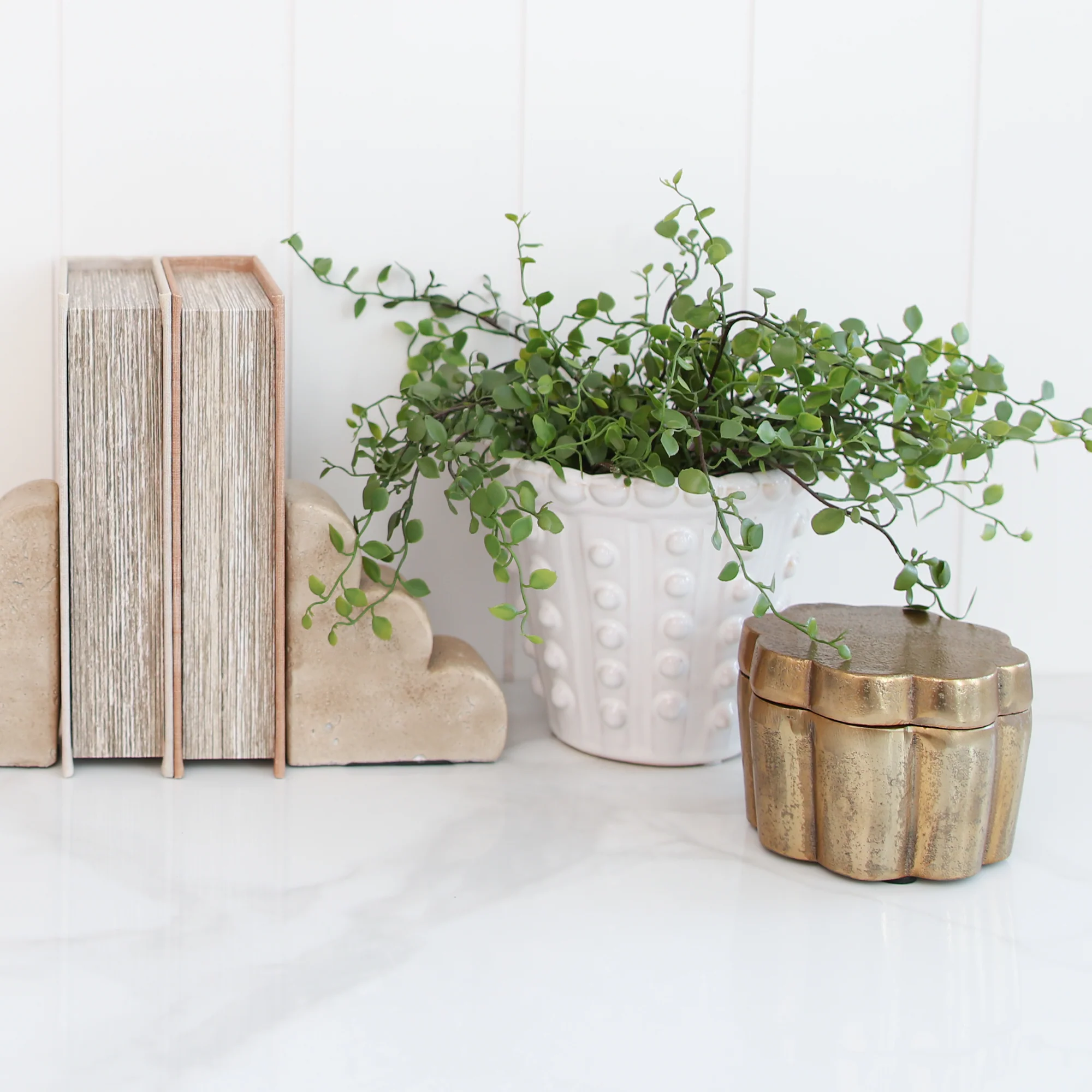 White Ceramic Dot Planter - Image 3