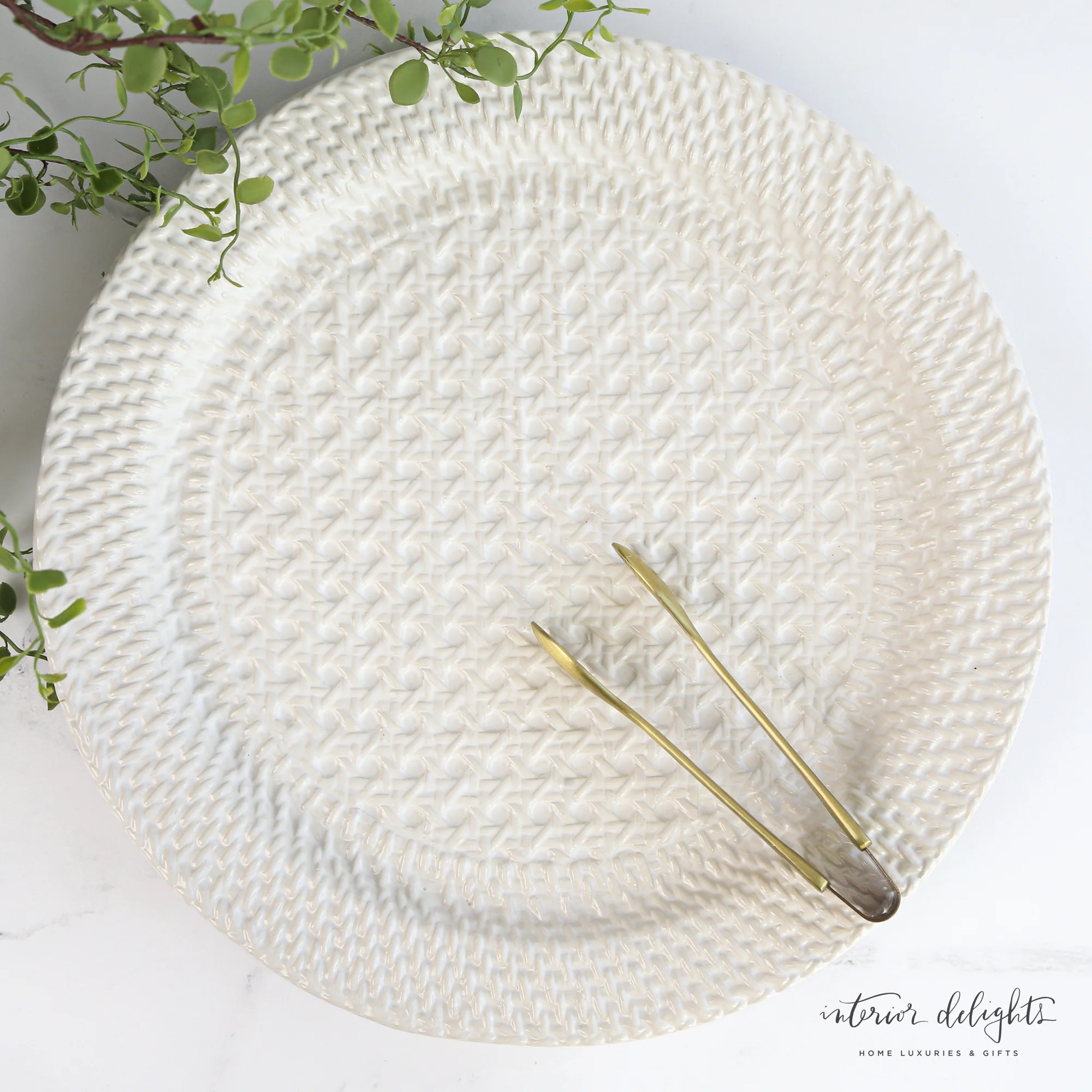 Woven Stoneware Platter - Image 3